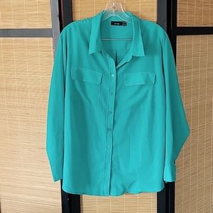 Apt 9 blouse sea green 1X